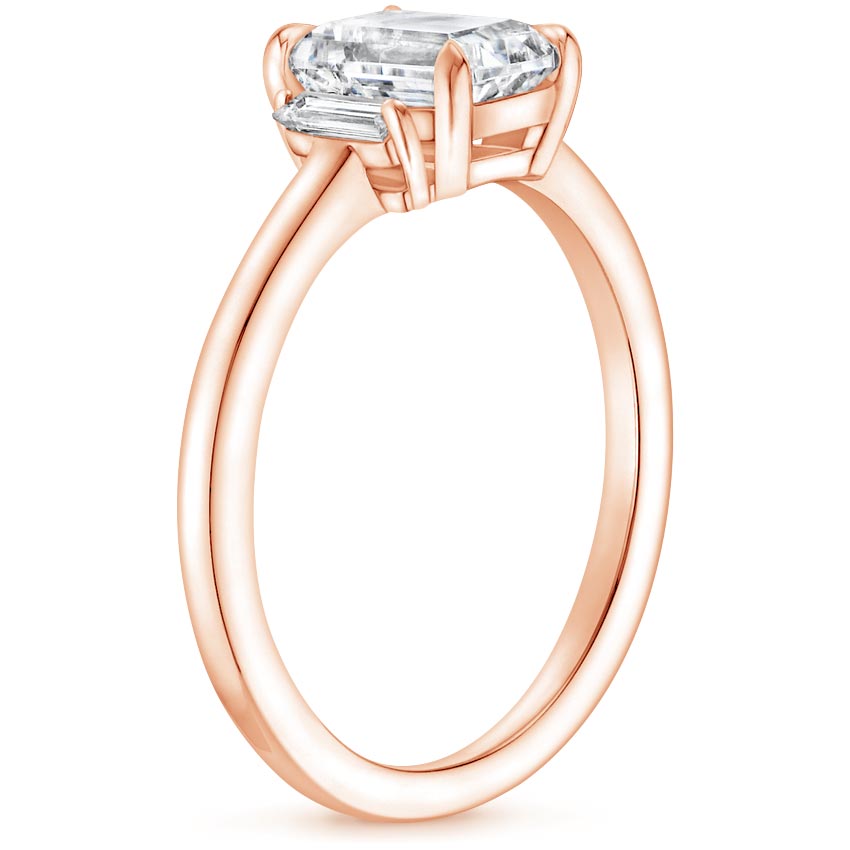 14K Rose Gold Piper Diamond Ring, large side view