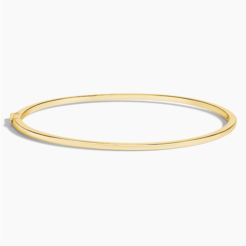 14K Yellow Gold Whisper 6.5 In. Bangle Bracelet