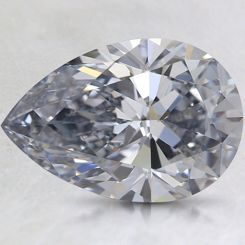 3.02 Ct. Fancy Grayish Blue  Pear Lab Created Diamond