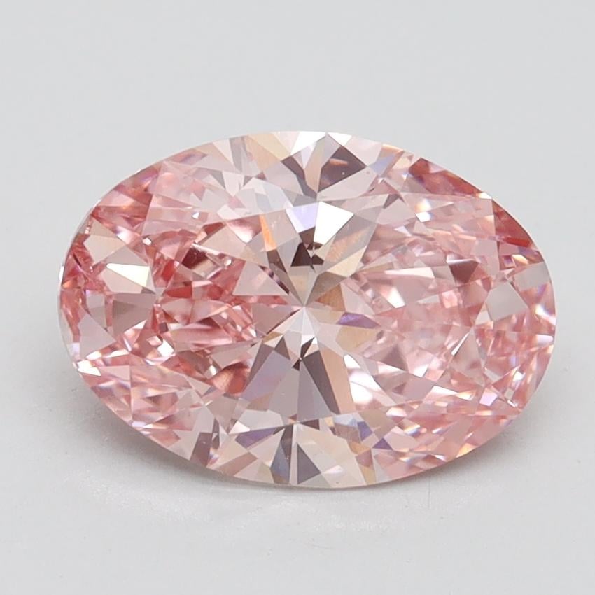 2.01 Ct. Fancy Intense Pink Oval Lab Grown Diamond
