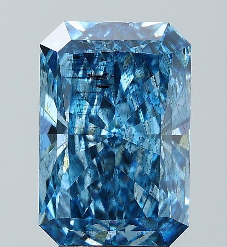 4.07 Ct. Fancy Vivid Blue Radiant Lab Grown Diamond