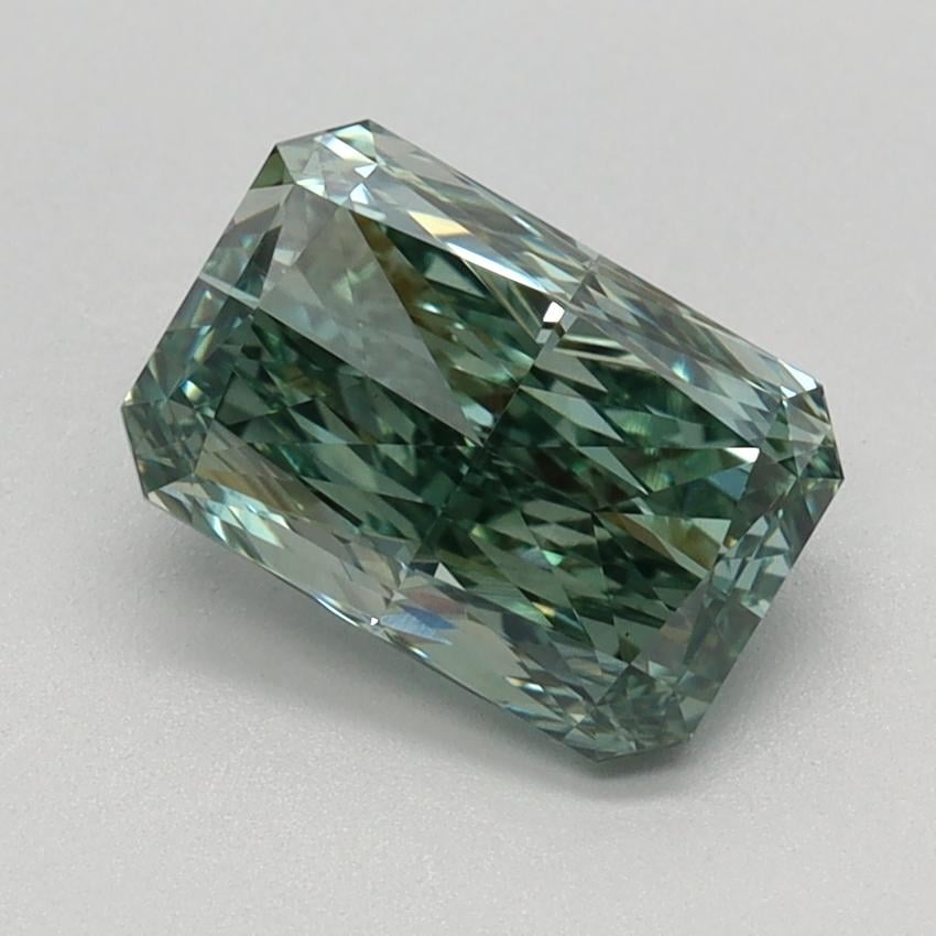 1.44 Ct. Fancy Vivid Green Radiant Lab Grown Diamond