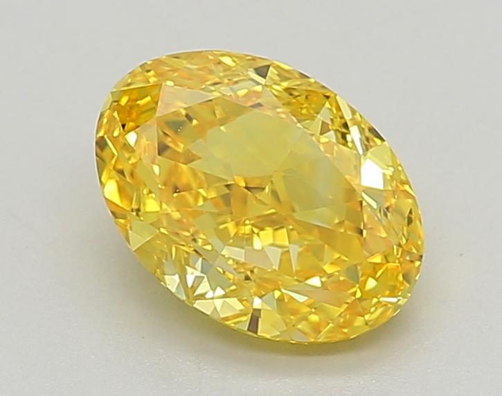 1.51 Ct. Fancy Vivid  Yellow Oval Lab Grown Diamond