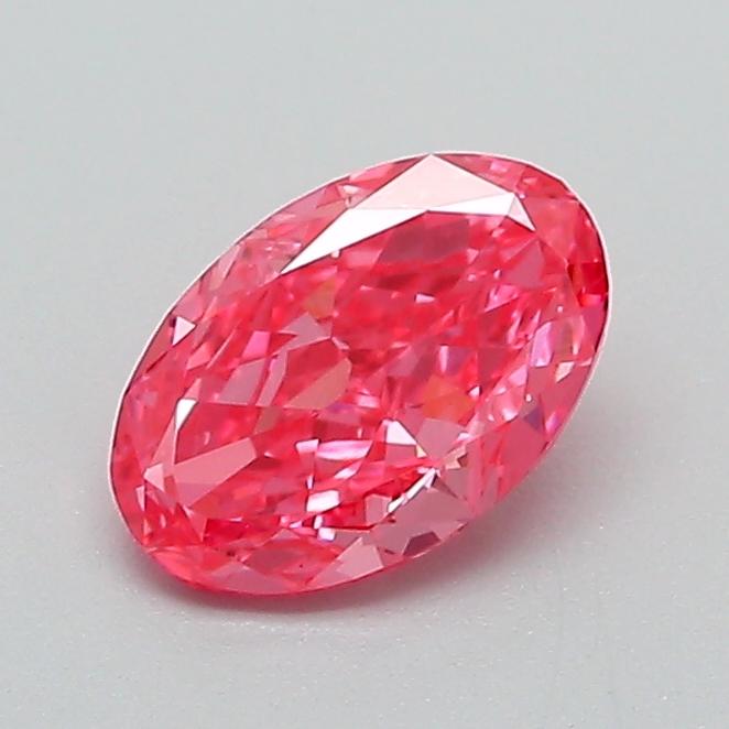 0.69 Ct. Fancy Vivid Pink Oval Lab Grown Diamond