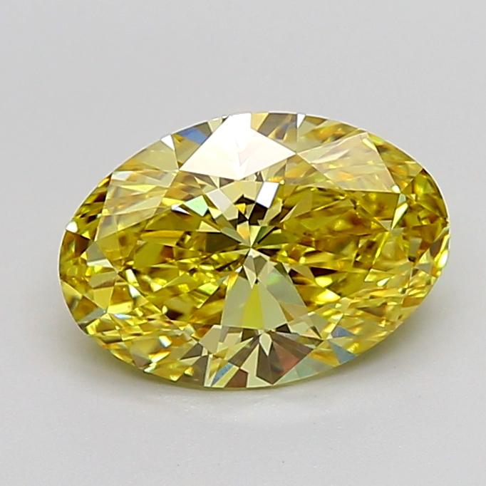3.52 Ct. Fancy Intense Yellow Oval Lab Grown Diamond