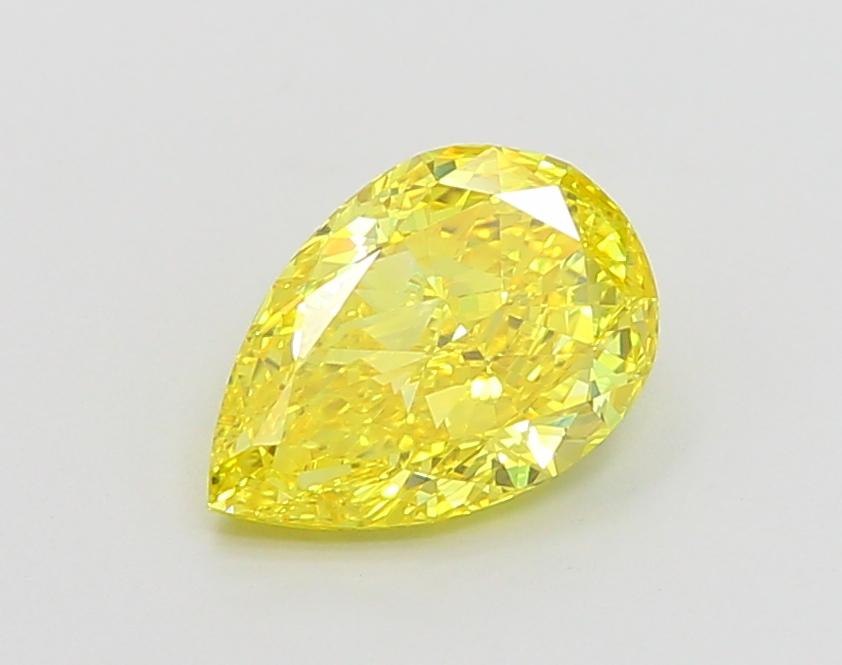 1.72 Ct. Fancy Vivid  Yellow Pear Lab Grown Diamond