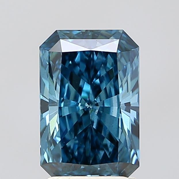 2.04 Ct. Fancy Vivid Blue Radiant Lab Grown Diamond