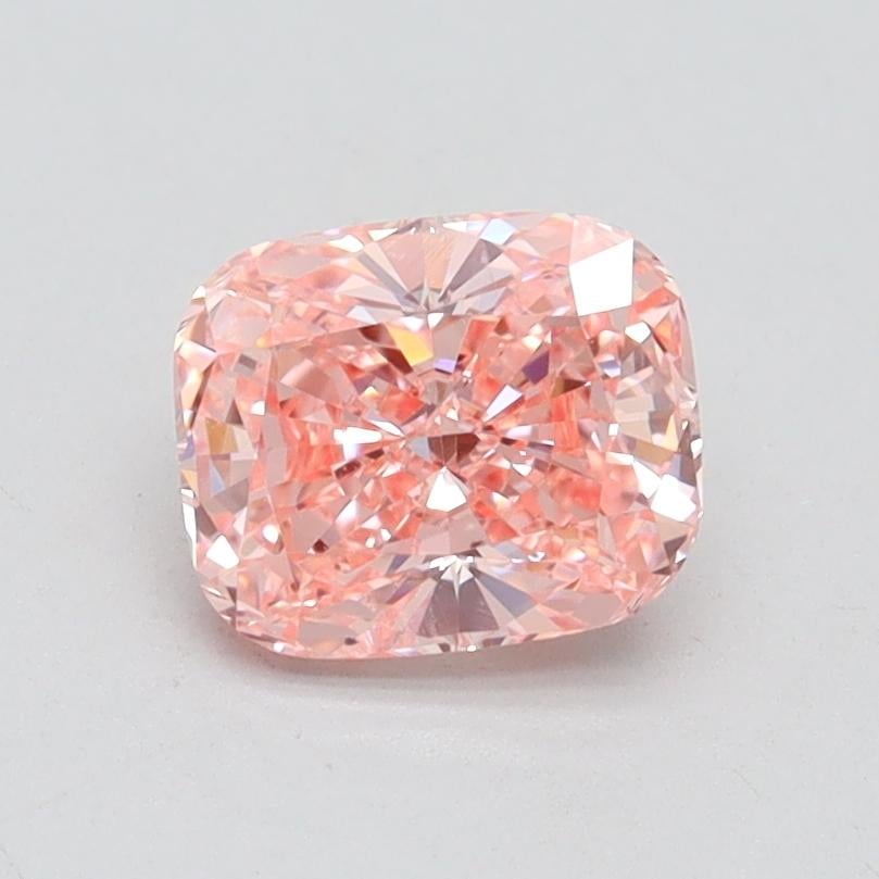 1.01 Ct. Fancy Vivid Pink Cushion Lab Grown Diamond
