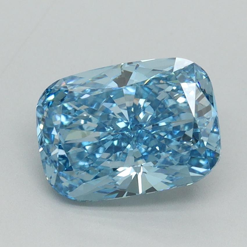 1.94 Ct. Fancy Vivid Blue Cushion Lab Grown Diamond