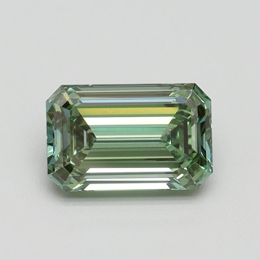 1.00 Ct. Fancy Vivid Pacific Green Emerald Lab Grown Diamond