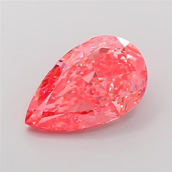 5.38 Ct. Fancy Vivid  Pink Pear Lab Grown Diamond