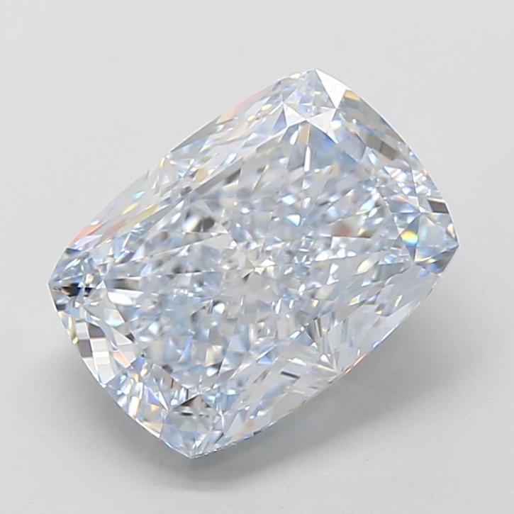 4.14 Ct. Fancy Light  Blue Cushion Lab Grown Diamond
