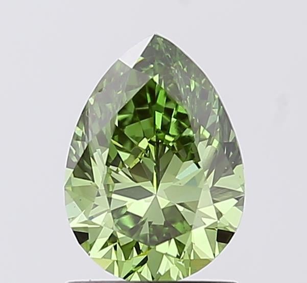 1.19 Ct. Fancy Vivid  Green Pear Lab Grown Diamond