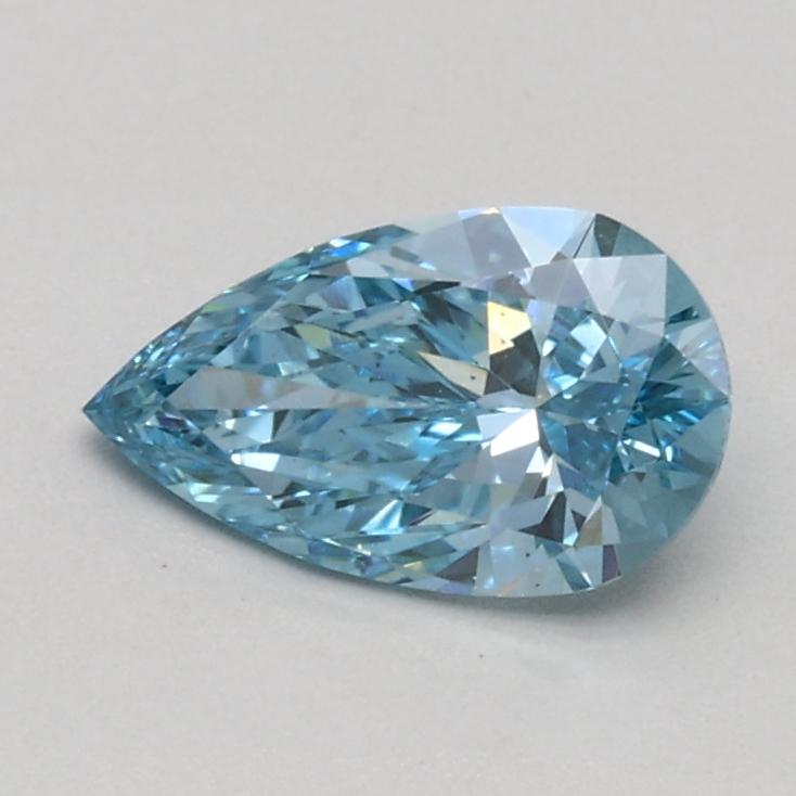0.53 Ct. Fancy Vivid Blue Pear Lab Grown Diamond