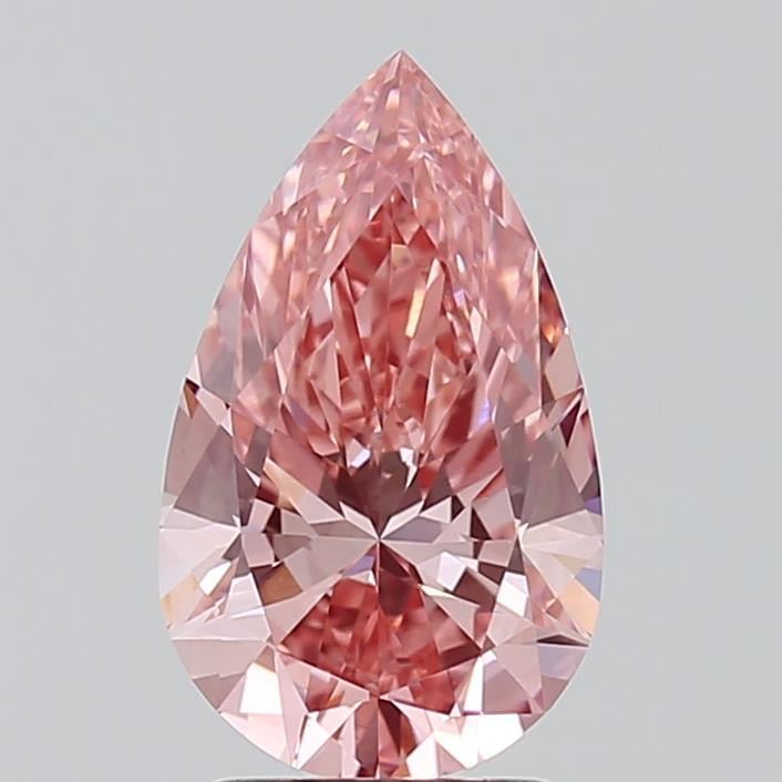2.09 Ct. Fancy Vivid  Pink Pear Lab Grown Diamond