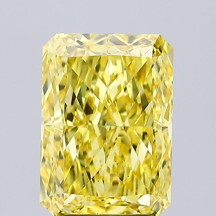 2.56 Ct. Fancy Vivid Yellow Radiant Lab Grown Diamond