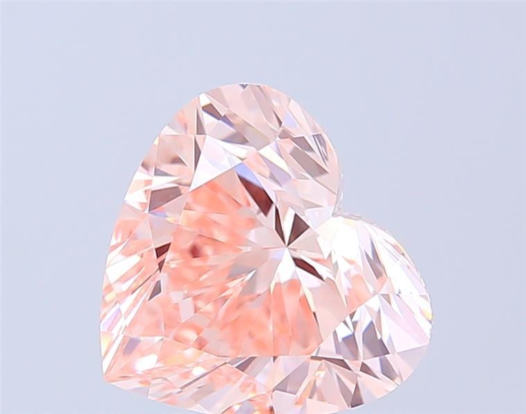 4.07 Ct. Fancy Intense Pink Heart Lab Grown Diamond