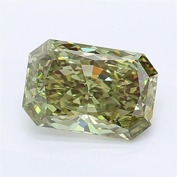 1.01 Ct. Fancy Vivid Green Radiant Lab Grown Diamond