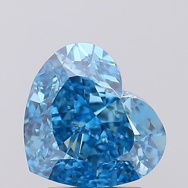 3.06 Ct. Fancy Vivid Blue Heart Lab Grown Diamond