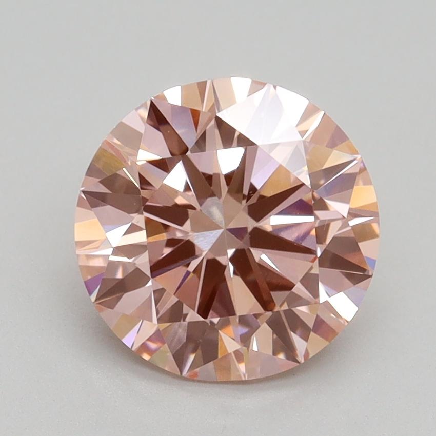 2.13 Ct. Fancy Intense Pink Round Lab Grown Diamond