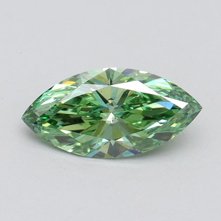 1.07 Ct. Fancy Vivid Green Marquise Lab Grown Diamond