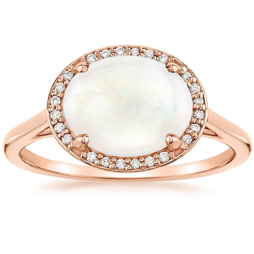 white opal ring rose gold