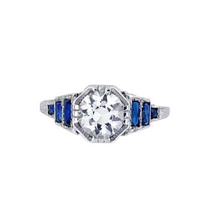 Art Deco Sapphire Vintage Ring