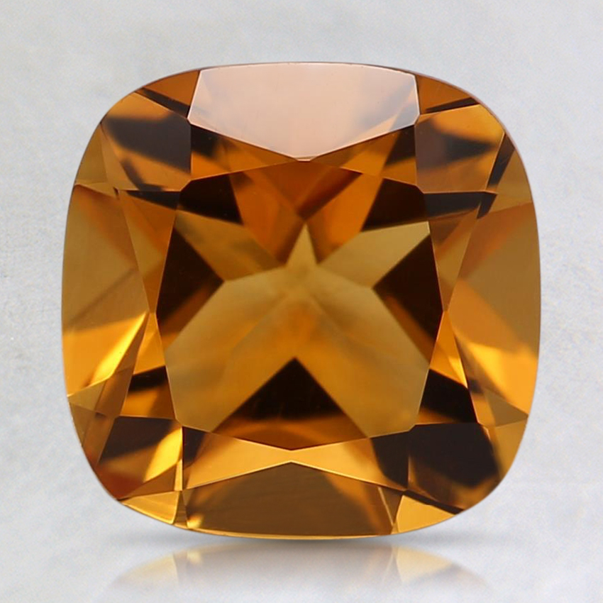 8.2mm Orange Cushion Citrine
