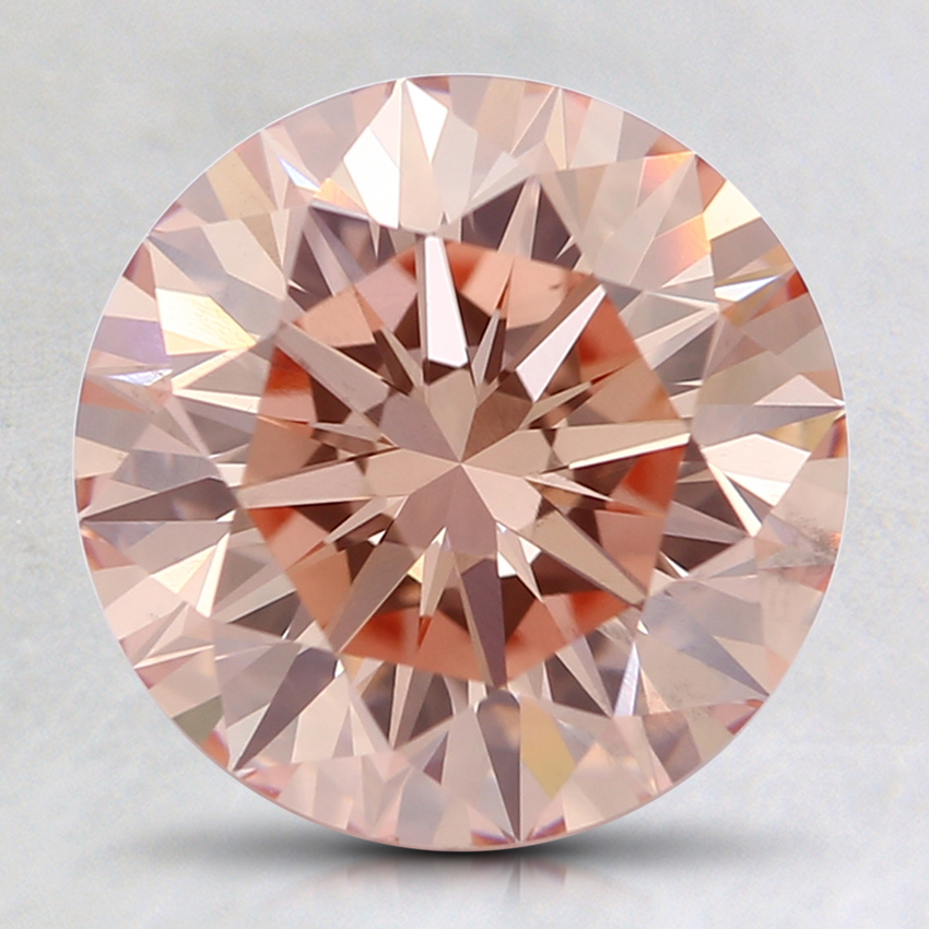 2.36 Ct. Fancy Orangy Pink Round Lab Grown Diamond