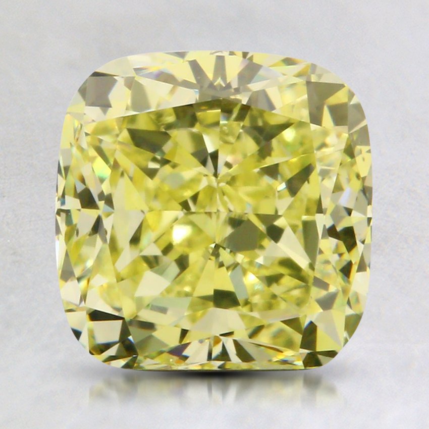 2.06 Ct. Natural Fancy Light Yellow Cushion Diamond