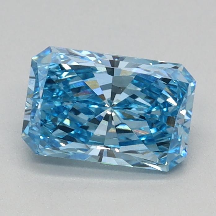 0.65 Ct. Fancy Vivid Blue Radiant Lab Grown Diamond