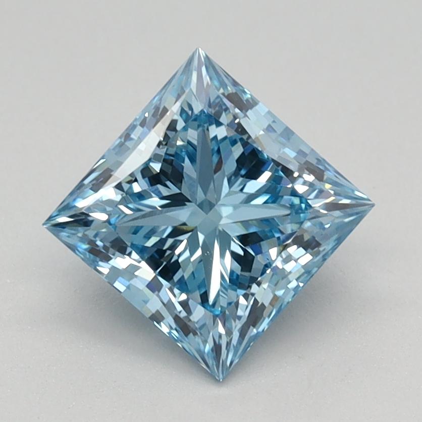 1.19 Ct. Fancy Vivid Blue Princess Lab Grown Diamond