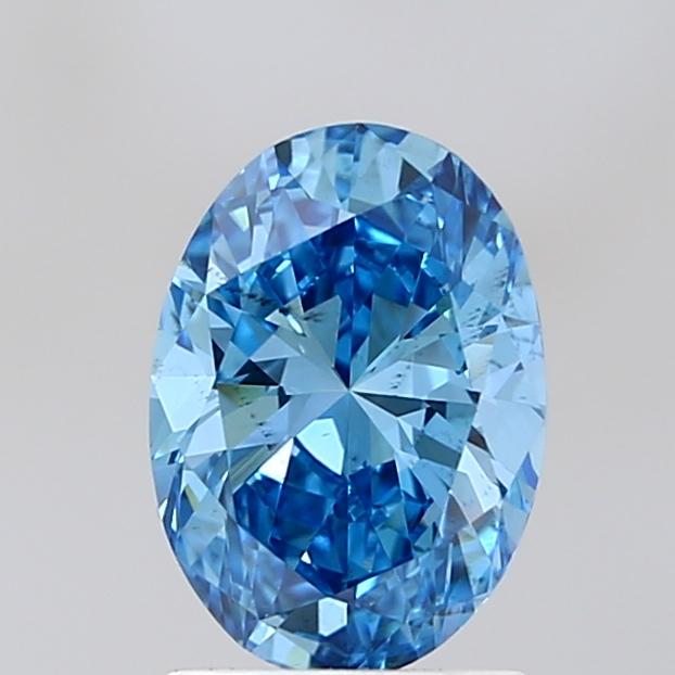 1.54 Ct. Fancy Vivid Blue Oval Lab Grown Diamond