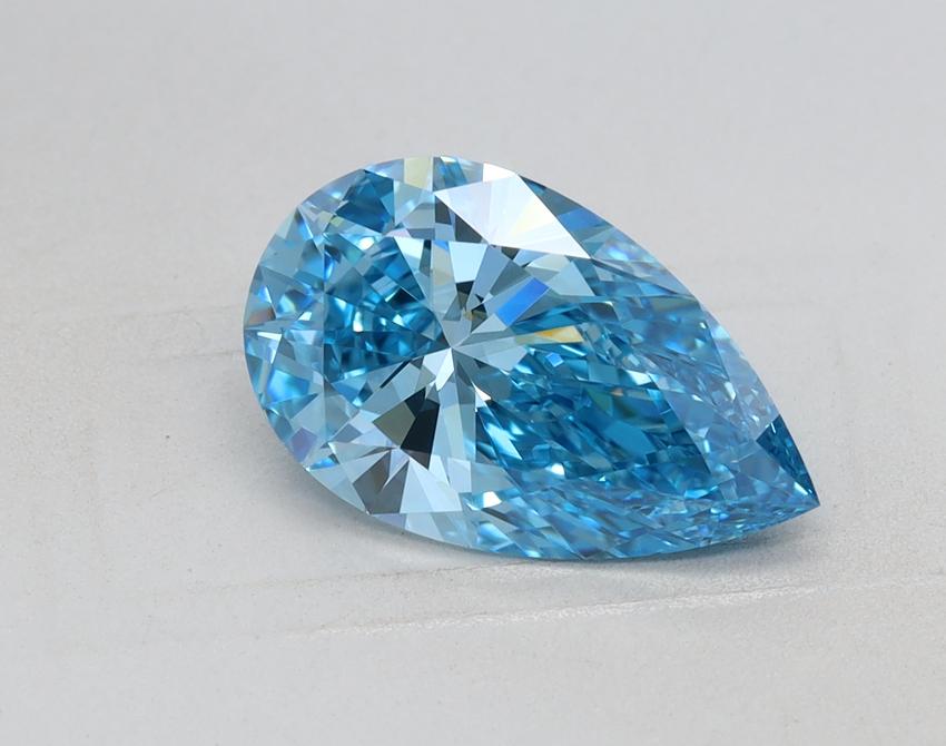 1.51 Ct. Fancy Vivid Blue Pear Lab Grown Diamond