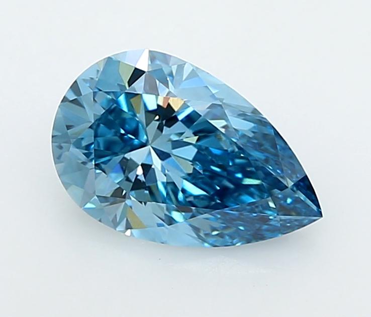 1.52 Ct. Fancy Vivid  Blue Pear Lab Grown Diamond
