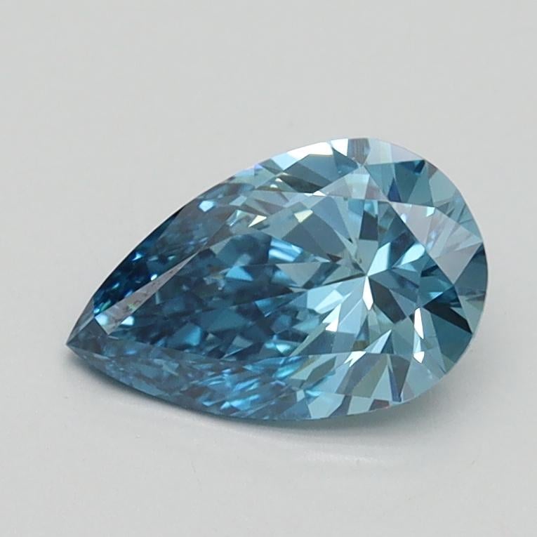 0.80 Ct. Fancy Vivid Blue Pear Lab Grown Diamond