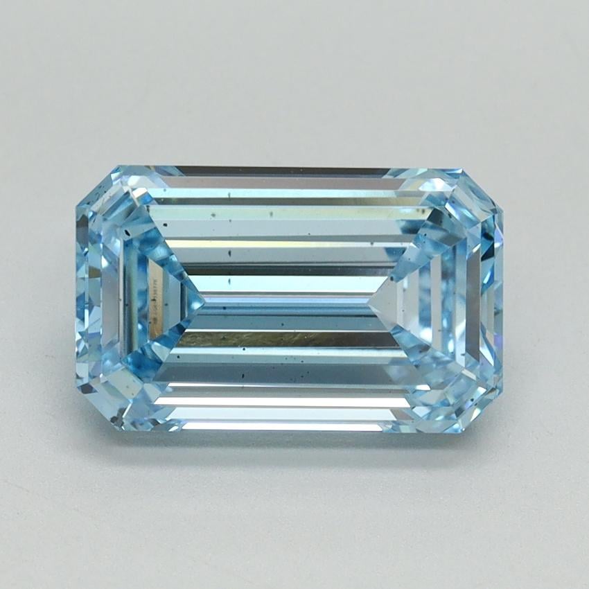 3.01 Ct. Fancy Intense Blue Emerald Lab Grown Diamond
