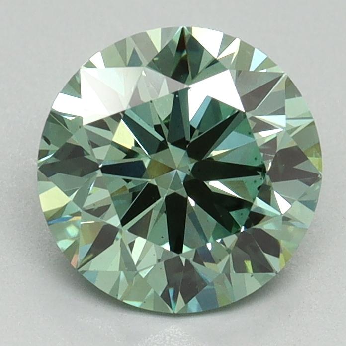1.70 Ct. Fancy Vivid Green Round Lab Grown Diamond