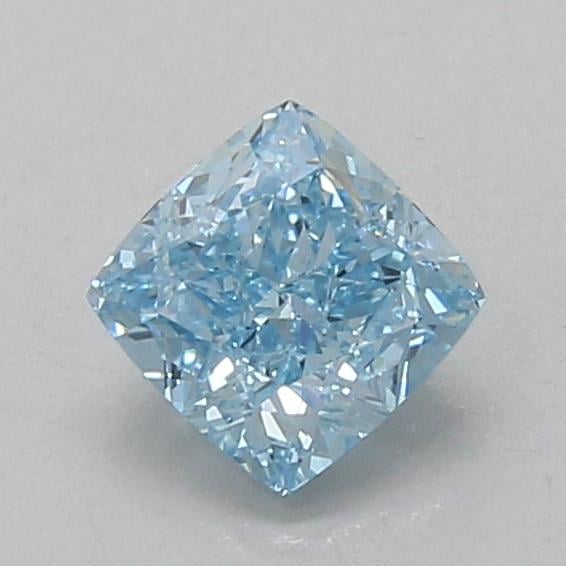 0.99 Ct. Fancy Vivid Blue Cushion Lab Grown Diamond