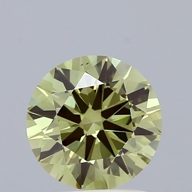 1.34 Ct. Fancy Vivid  Green Round Lab Grown Diamond