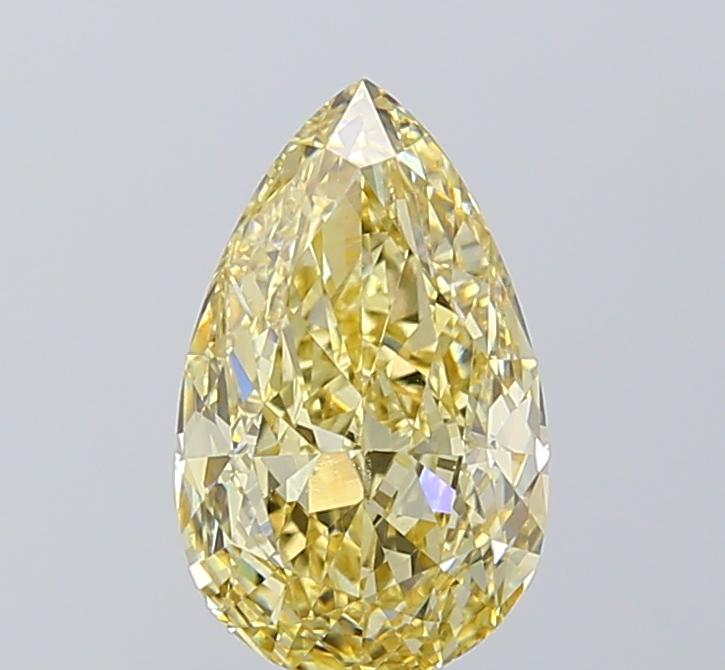 2.00 Ct. Fancy Yellow Pear Lab Grown Diamond