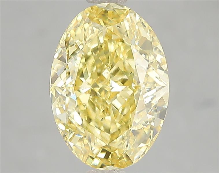 3.03 Ct. Fancy Vivid Yellow Oval Lab Grown Diamond
