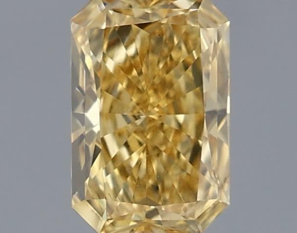 0.30 Ct. Fancy Vivid Yellow Radiant Lab Grown Diamond