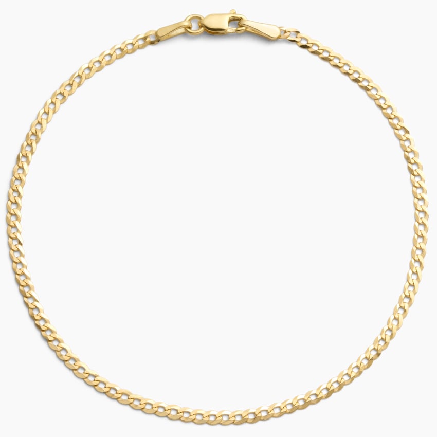 14K Yellow Gold Blake 6 in. Curb Chain Bracelet (2.1mm)