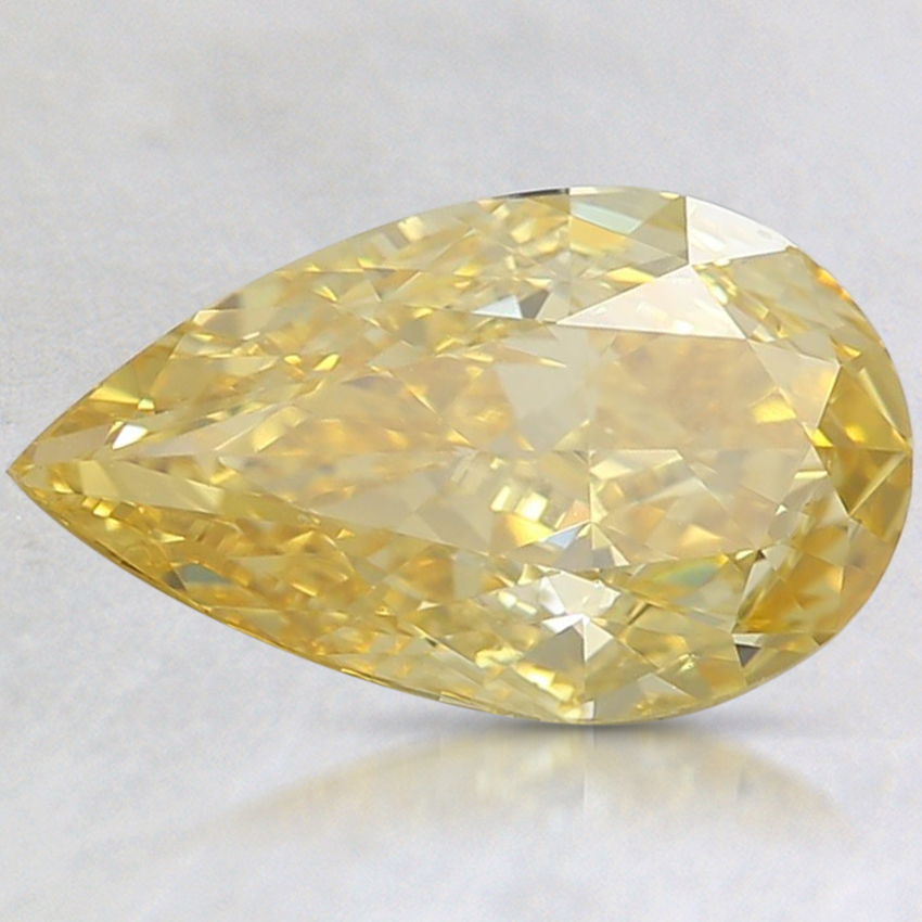 1.50 Ct. Fancy Vivid Yellow Pear Diamond