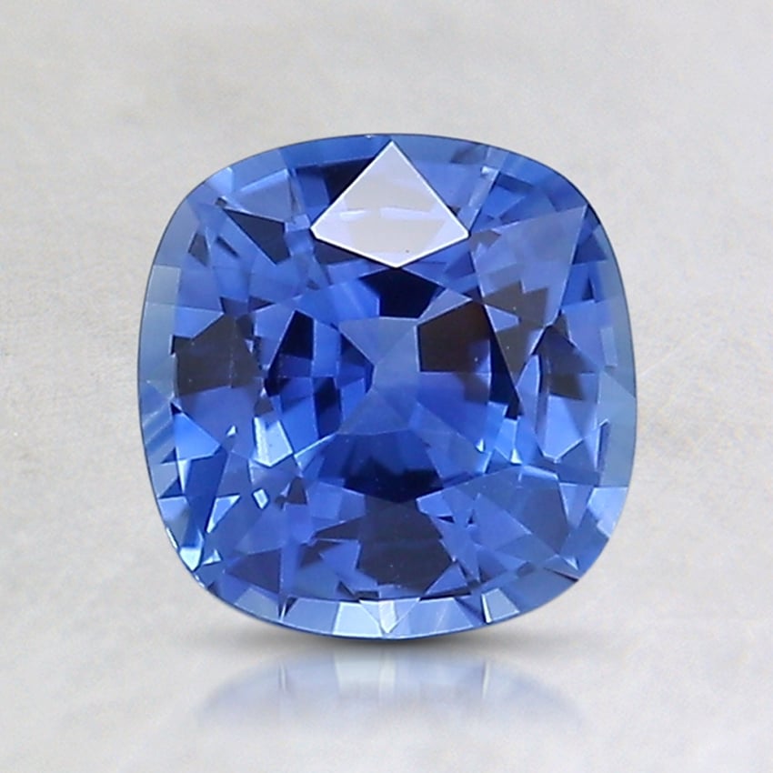 6.6x6.5mm Blue Cushion Sapphire