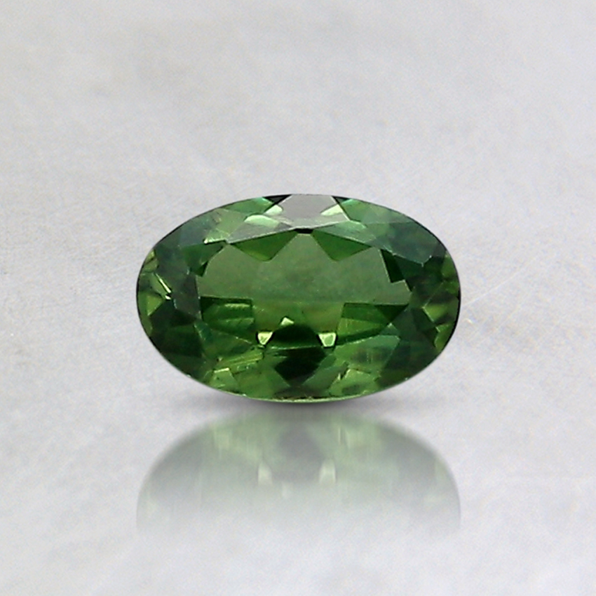 5.5x3.5mm Green Oval Sapphire