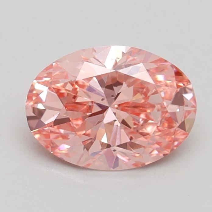 0.90 Ct. Fancy Vivid Pink Oval Lab Grown Diamond