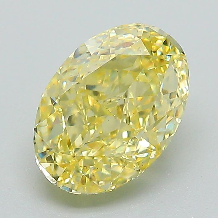 1.95 Ct. Fancy Intense Yellow Oval Lab Grown Diamond