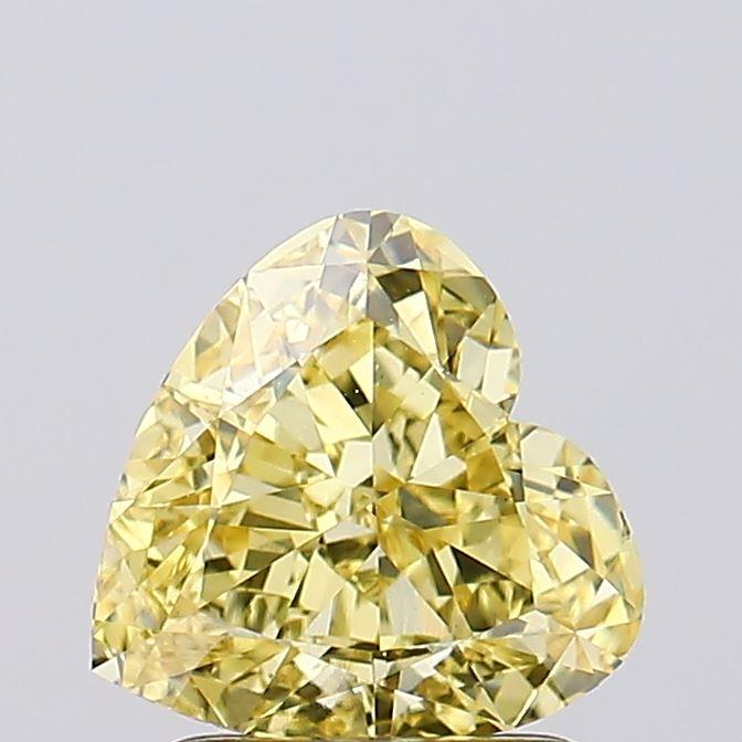 1.78 Ct. Fancy Intense Yellow Heart Lab Grown Diamond